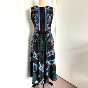 Maia Silky Paisley Midi Dress